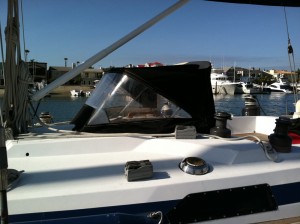 sailboat dodger side view