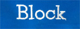 Block standard embroidery font