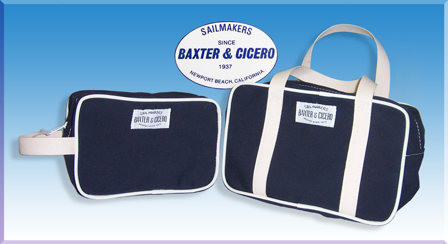Canvas toiletries and cosmetics bags