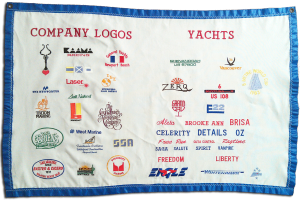 Company names and logos, boat names embroidery