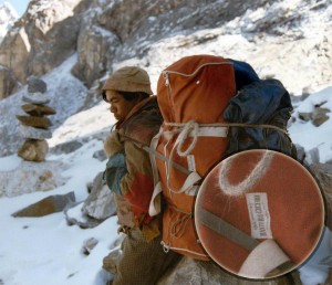 Duffel carried by Sherpa
